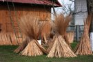 Drying bundles of stripped willow