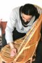 The weaving of wicker furniture